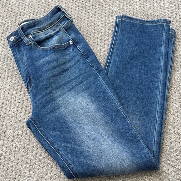 KanCan Women's Slim Straight Leg Jeans - Blue - Picture 5 of 15